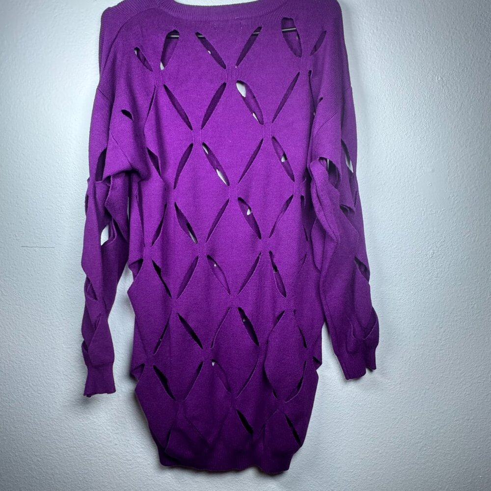 Purple CutOut Sweater Shirt/Dress